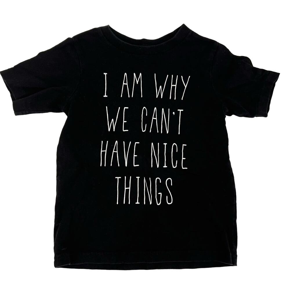Children’s Place Black & White Graphic T Shirt Size 4T